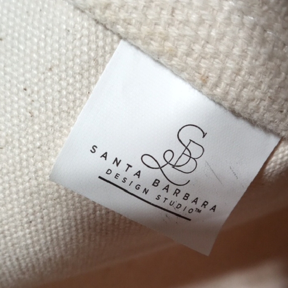 Santa Barbara Cream Black Tote Bag with Getaway Bold Design - Picture 9 of 9